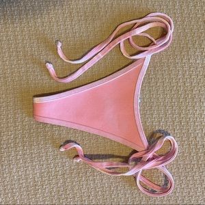 Brand new with tags pink velvet neoprene side tie bikini bottoms Hoaka